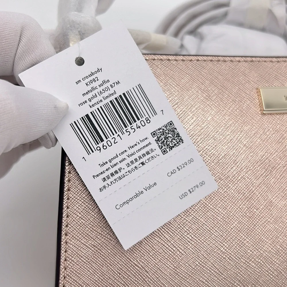 Kate Spade Kenzie Limited Edition Metallic Mini Crossbody Rose Gold